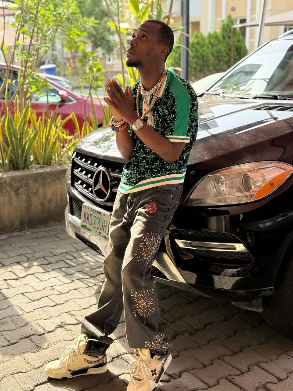 Studded Gray High Quality Jeans