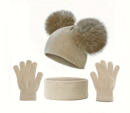 Bunny Headwarmer , wrap and gloves