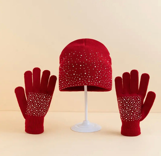 Glitter Head warmer and gloves