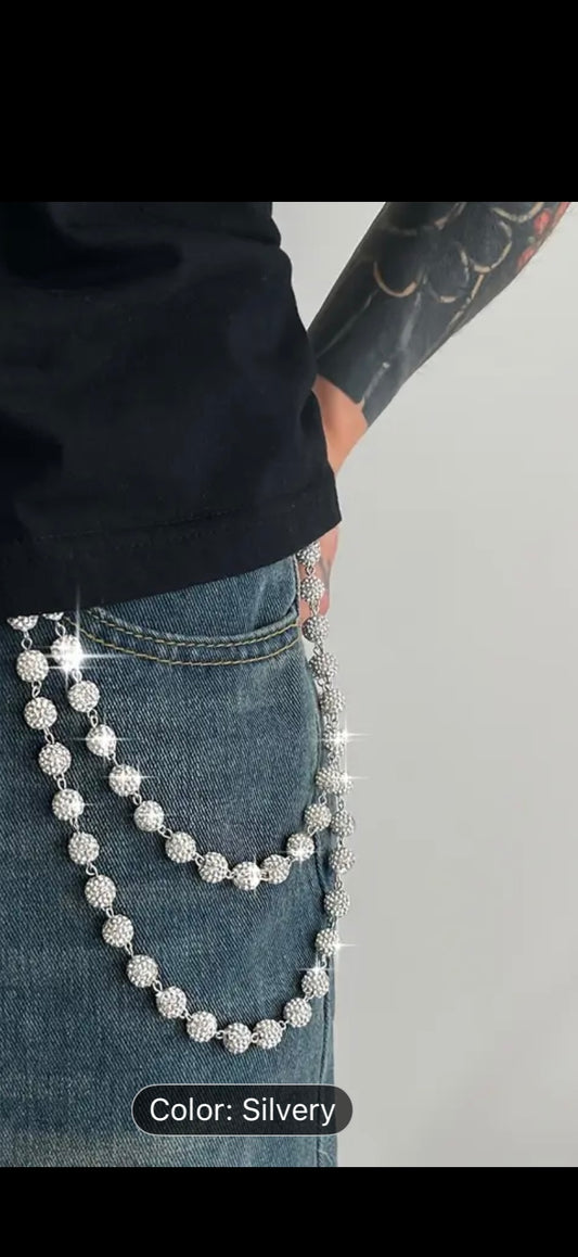 Studded belt chains