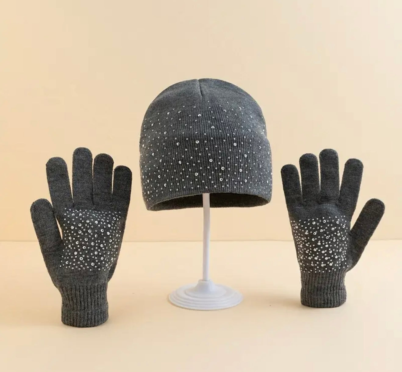 Glitter Head warmer and gloves
